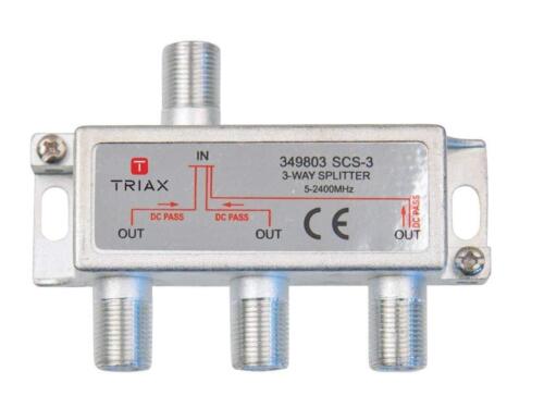 Répartiteur Antenne Triax 3 Directions - 5-2400MHz, Compatible Satellite, TV Et Internet (349803)