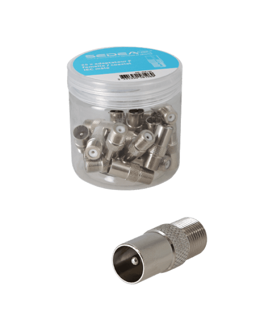 Adaptateur F femelle / coaxial IEC mâle