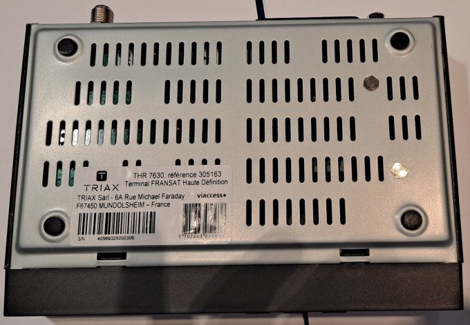 Récepteur TRIAX THR7630 Fransat - Reconditionné sans carte
