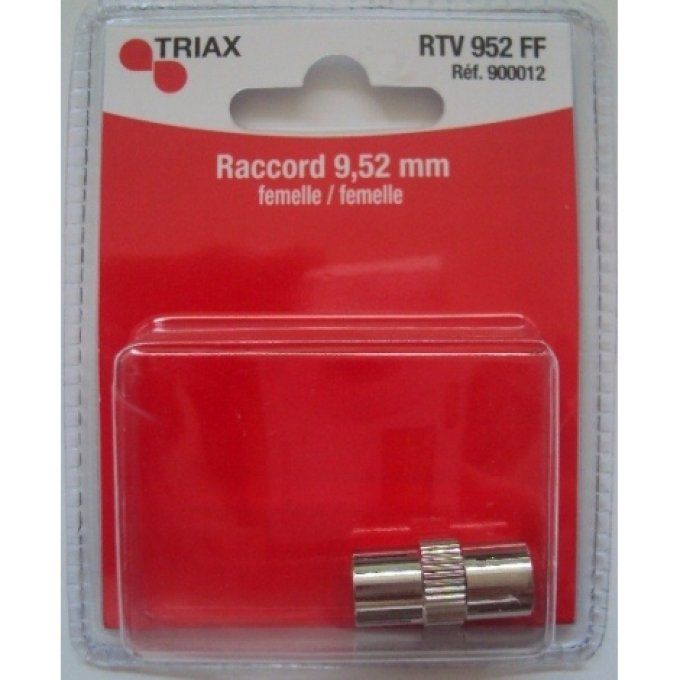 Raccord coaxial 9,52 mm femelle/femelle