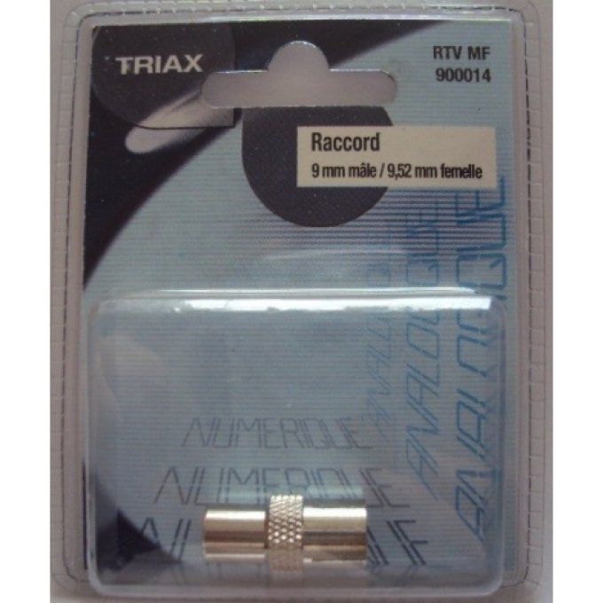 Raccord 9 mm mâle - 9,52 mm femelle