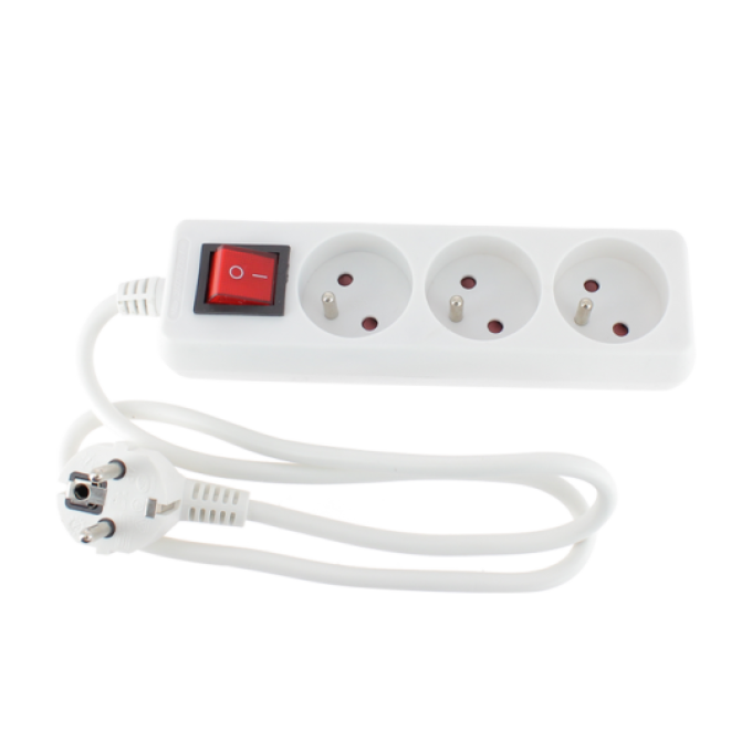 Bloc multiprises 3 prises avec interrupteur 16A