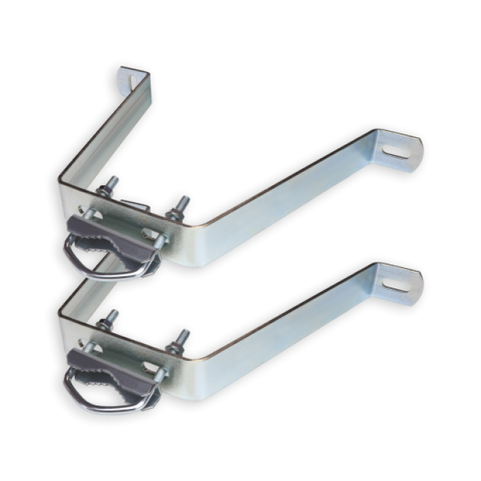 Etriers muraux déport 250 mm pour fixation murale avec jambe de force