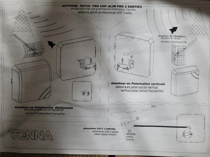 Antenne patch amplifiée Tonna 