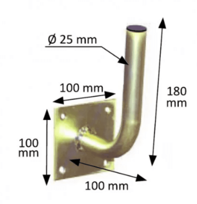 Bras de déport mural en L déport 100 mm tonna 508206