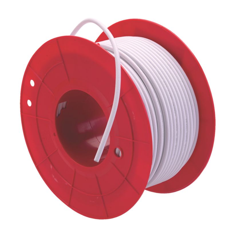 Câble coaxial blanc 18 VAtCa en rouleau de 100 mètres